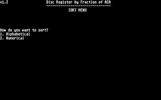 Disc Register atari screenshot